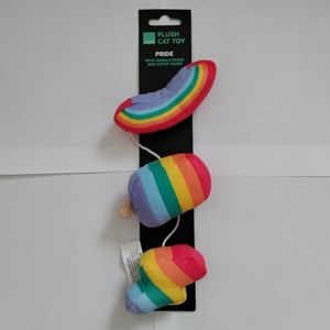 PRIDE cat toy catnip plush Fuzzyard rainbow NWT